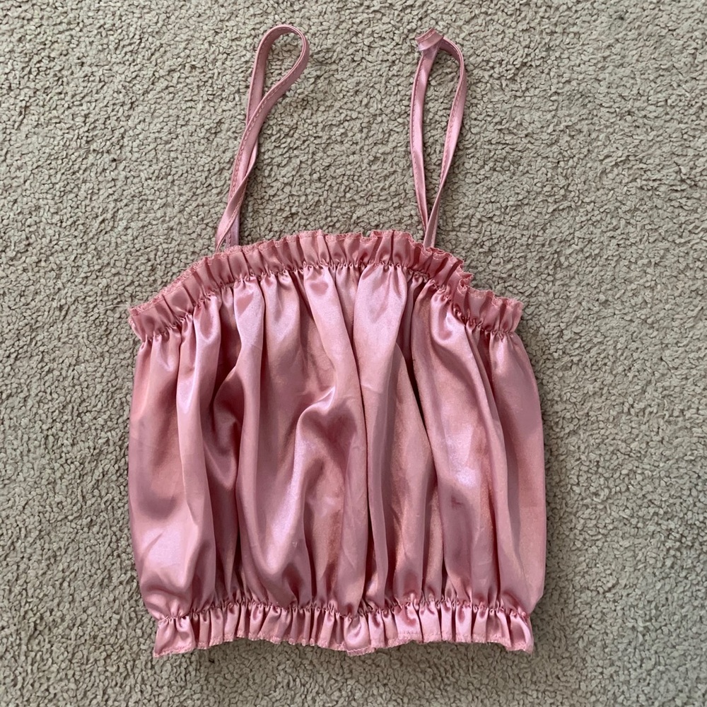 Silky Cropped Tank Top